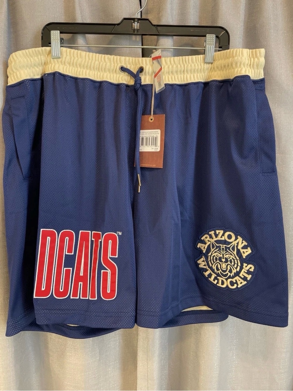 Arizona Wildcats Men’s Basketball Shorts - Navy with Cream Waistband XXL